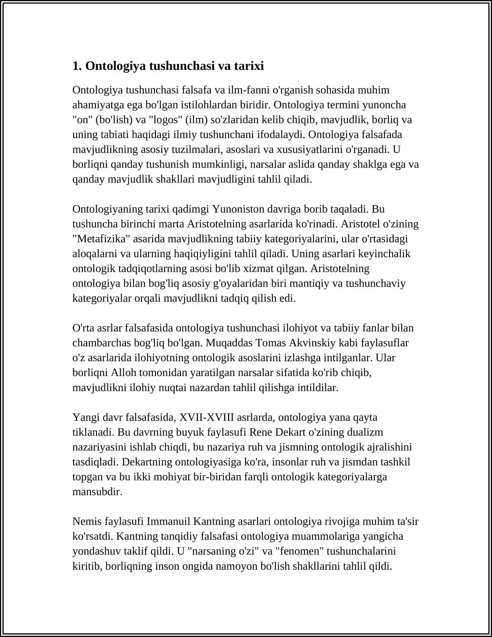 NOKLASSIK ONTOLOGIYA YO'NALISHLARI VA MOHIYATI 3