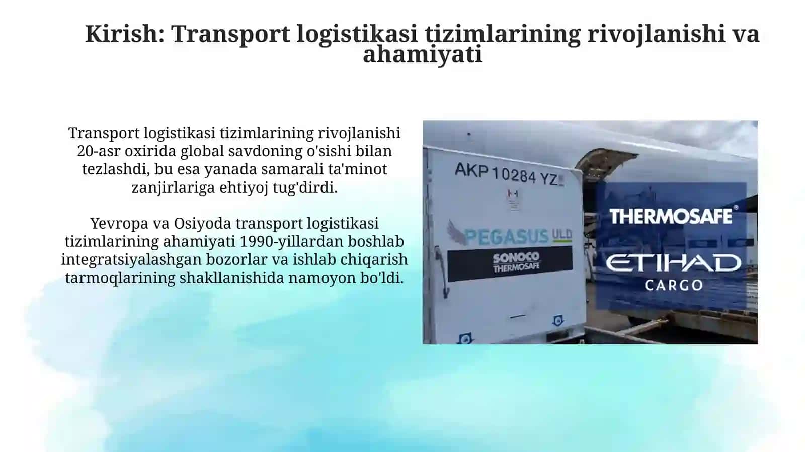 Yevropa va Osiyodagi ilg’or transport logistika tizimlari tajribasi 3