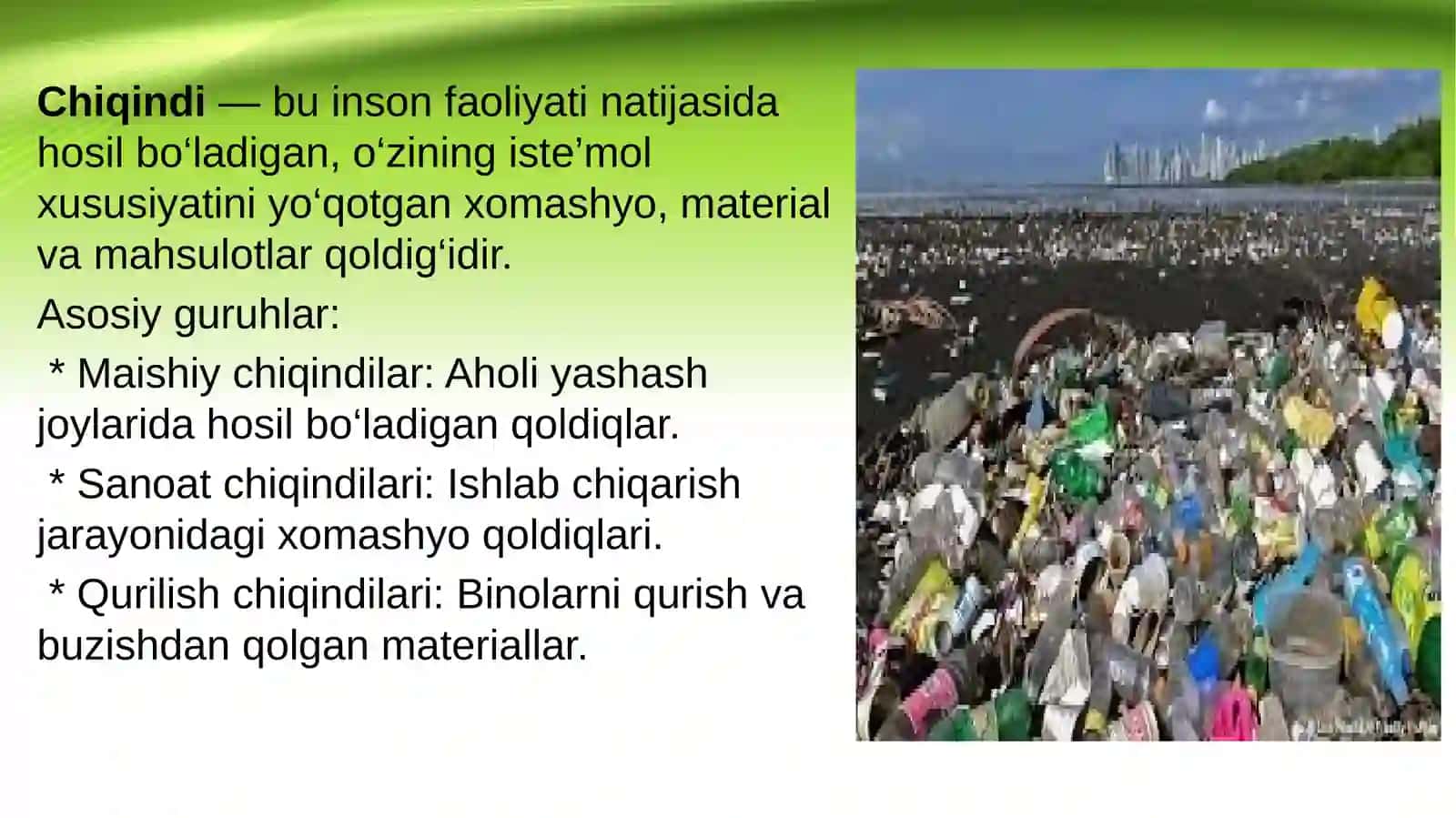 Chiqindilarni qayta ishlash texnologiyasi 3