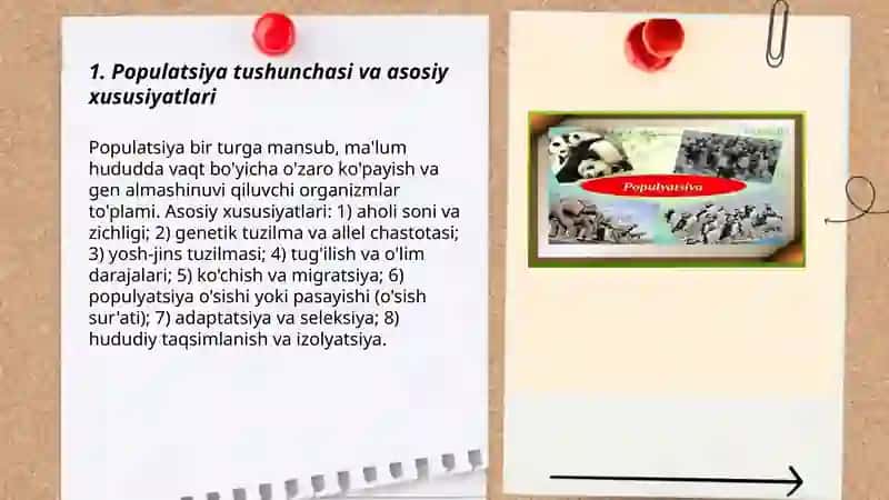 Populatsiya tushunchasi va asosiy xususiyatlari 3