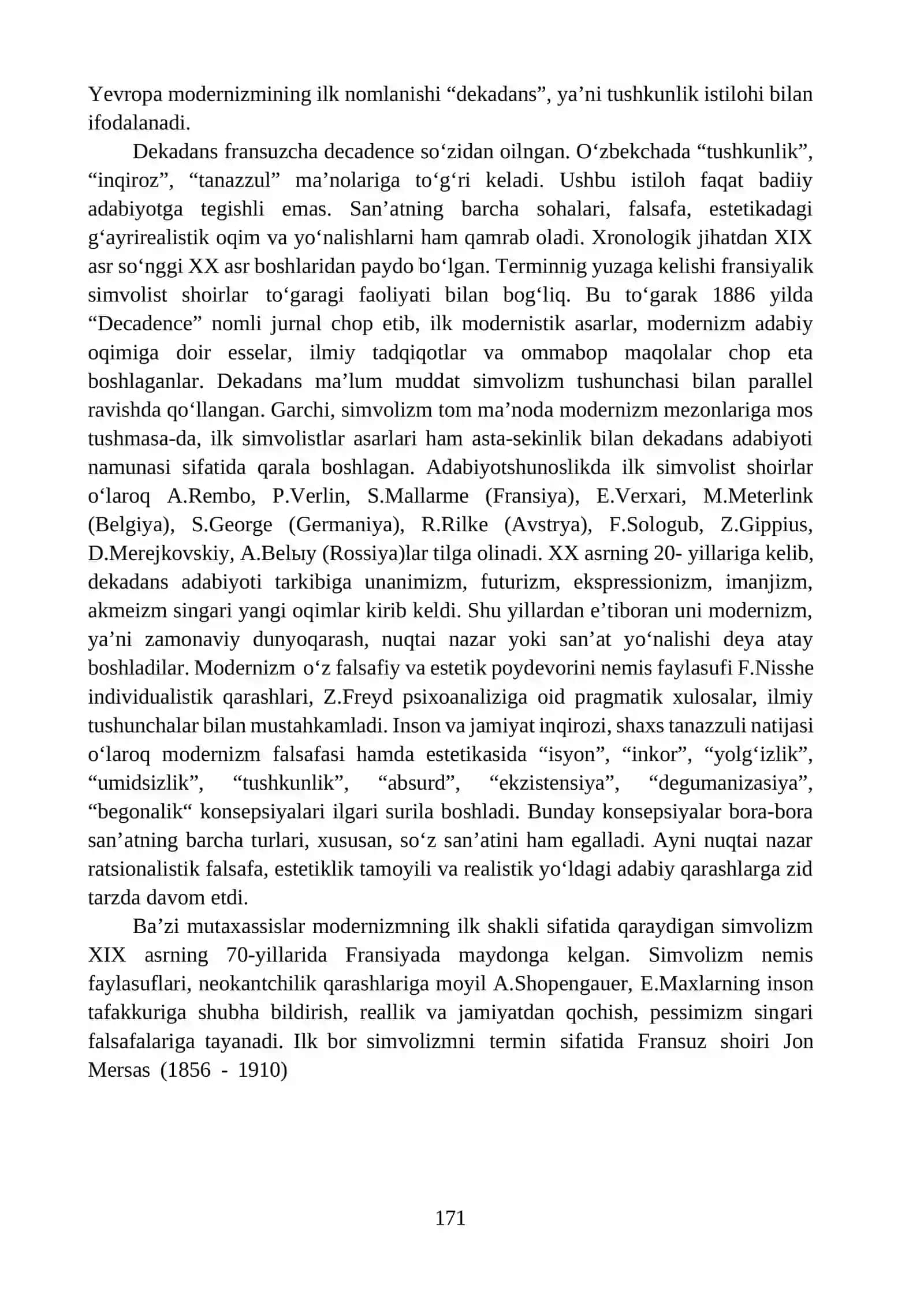 14-MA’RUZA. YEVROPA MODERNIZMI VA XX ASR YANGI O‘ZBEK ADABIYOTI 3