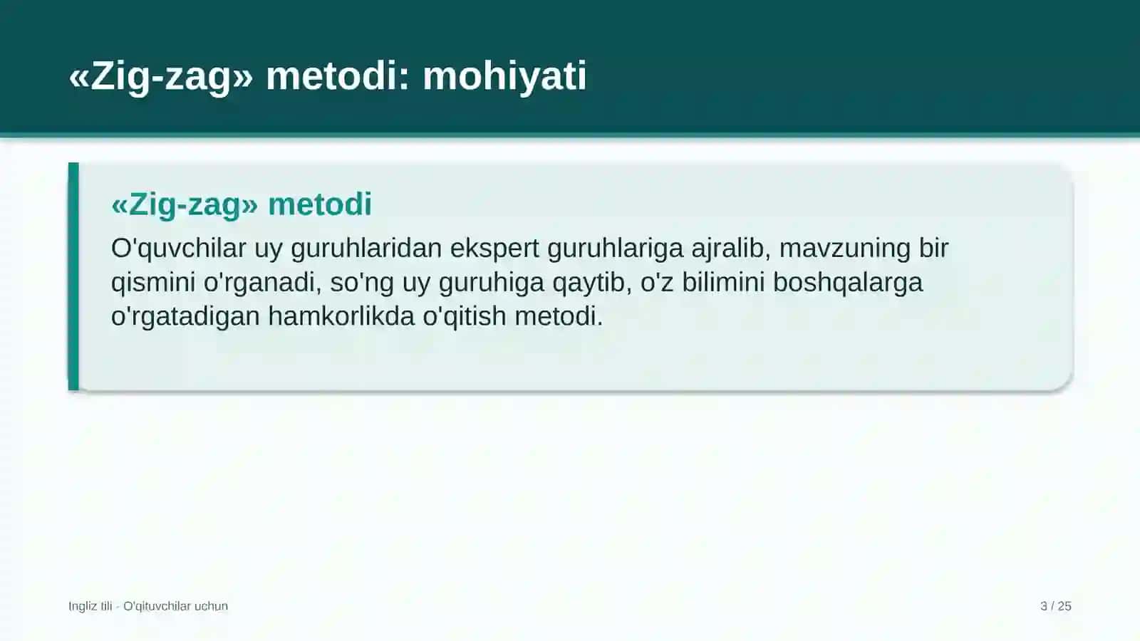 ingliz tili darslarida zig zag metodidan foydalanish 7959 3