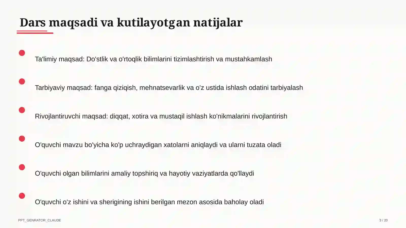 Do'stlik va o'rtoqlik (2-sinf) 3