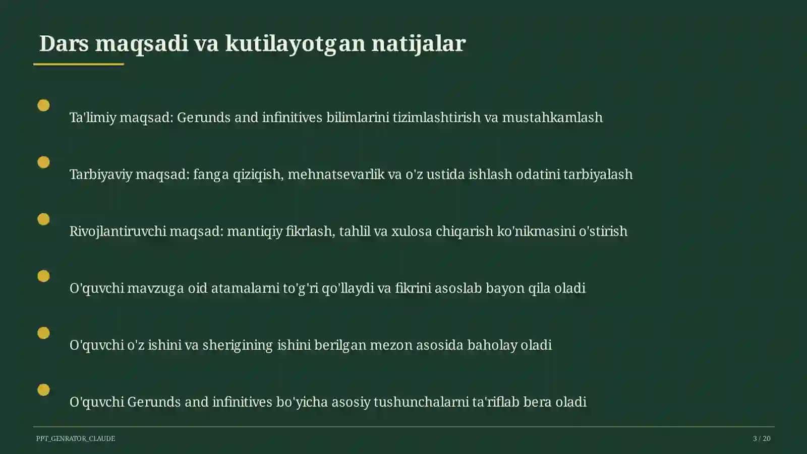 Gerunds and infinitives (11-sinf) 3