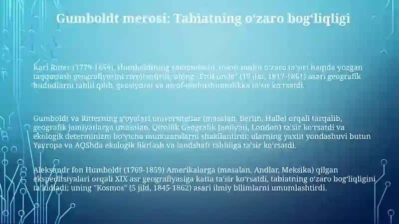 Ritterning mintaqaviy geografiyasi: taqqoslash usuli 3