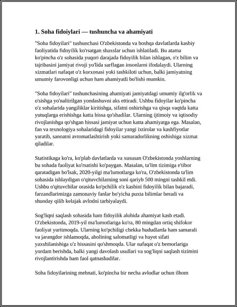 SOHA FIDOIYLARI MAVZUSIDA RASMLI KOʻRGAZMALI VOSITA TAYYORLASH VA TAQDIM QILISH 3