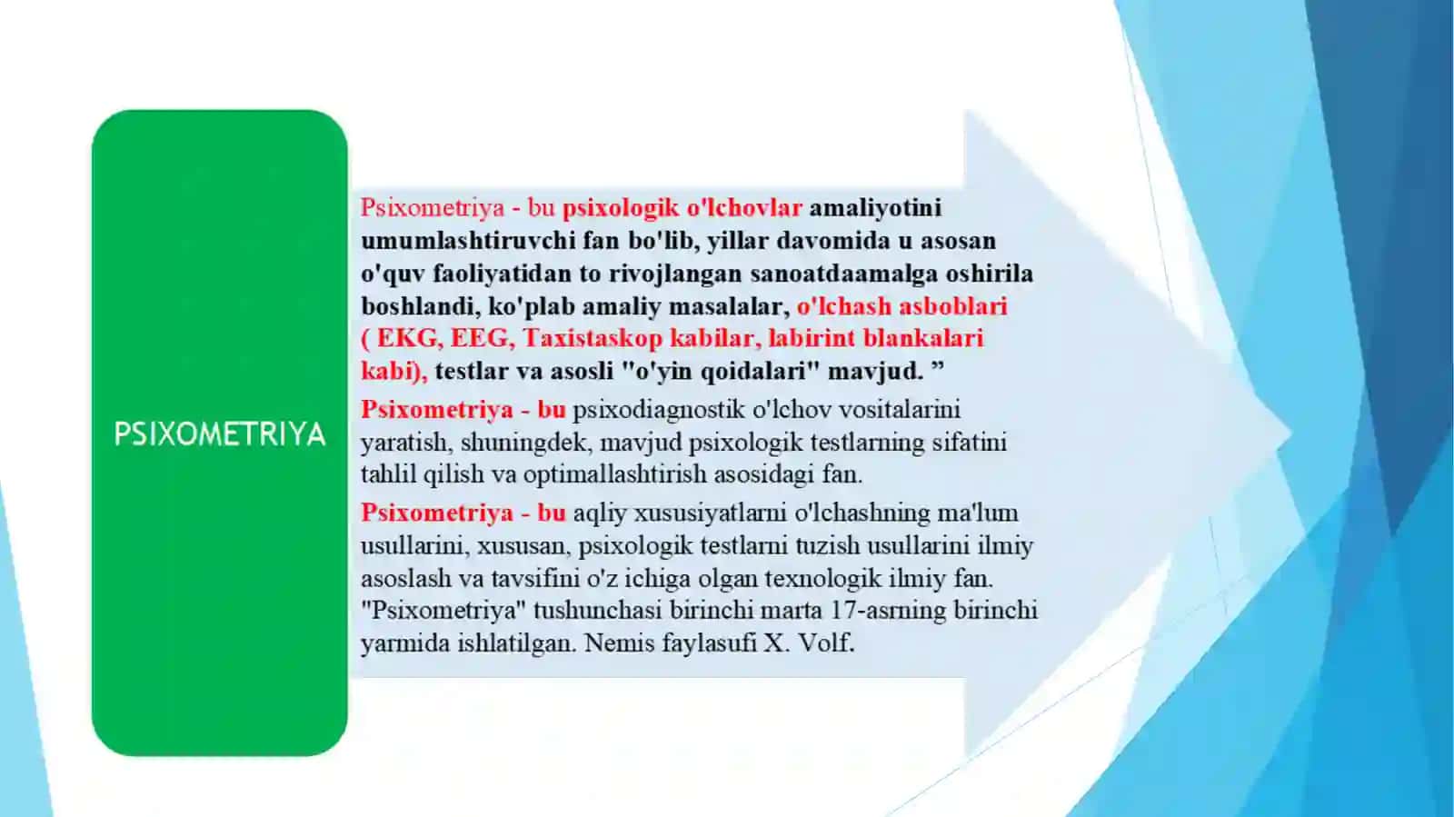 Psiхоdiаgnоstik mеtоdikаlаr vа psiхоdiаgnоstik tеkshiruv jаrаyonigа qo’yilаdigаn tаlаblаr 3