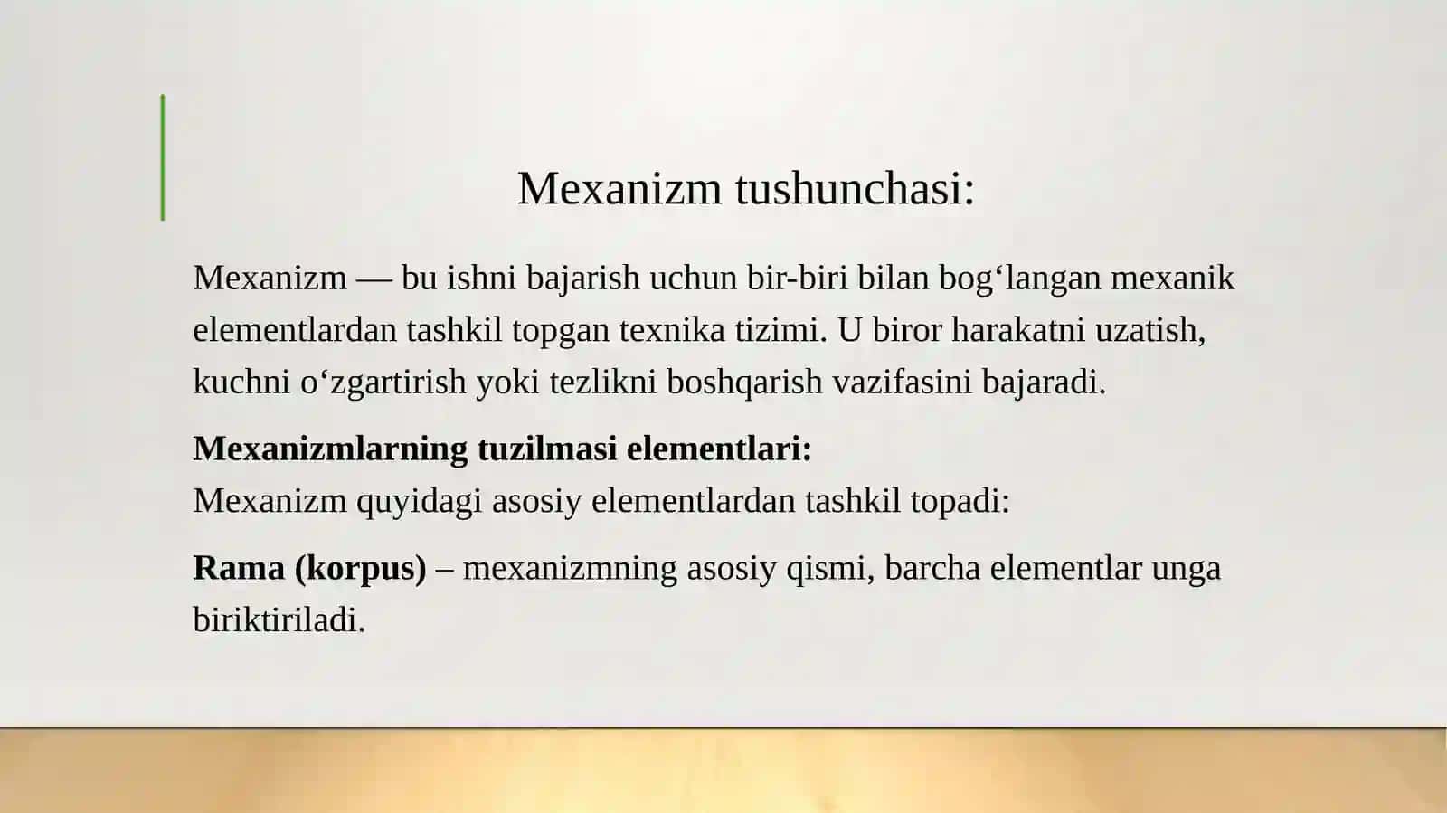 Mexanizmlarning tuzilmasi tasnifi 3