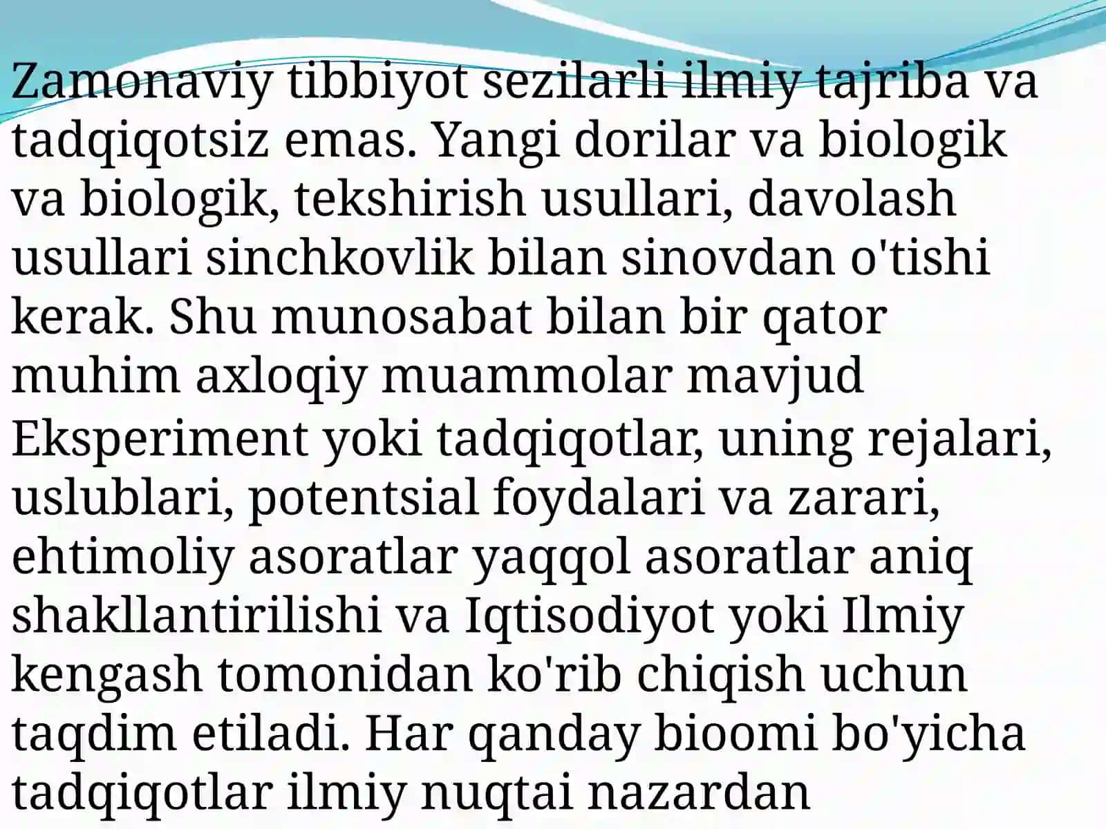 Biotibbiyot tekshiruvlarning etik huquqiy jihati 3