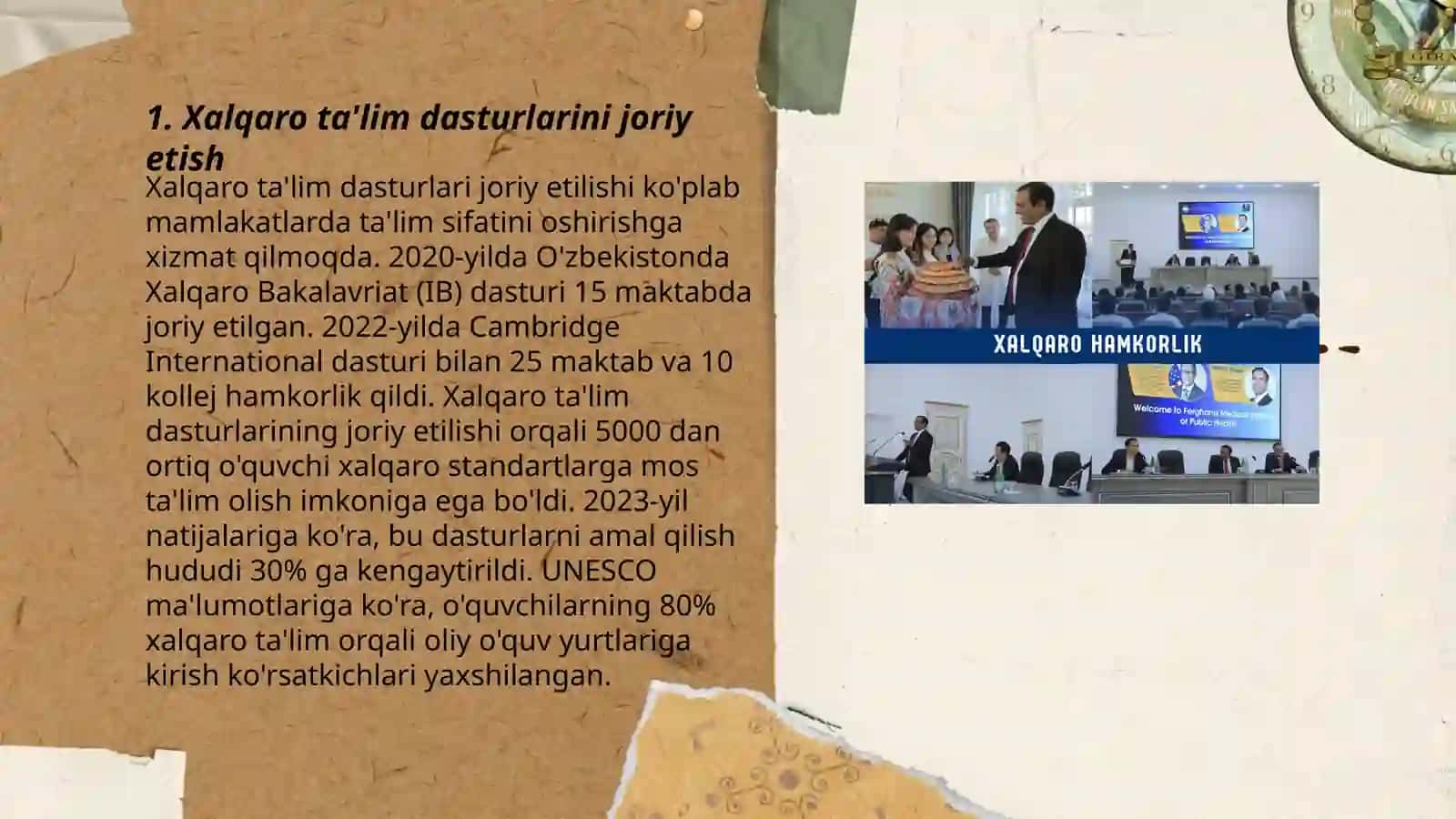 Ta'lim sohasidagi xalqaro hamkorlikning yòlga qòyilishi 3