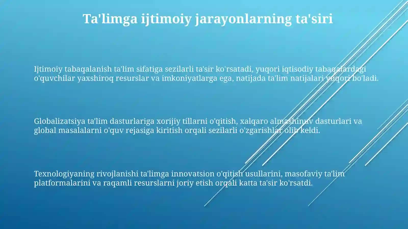 Ijtimoiy jarayonlar va talim 3