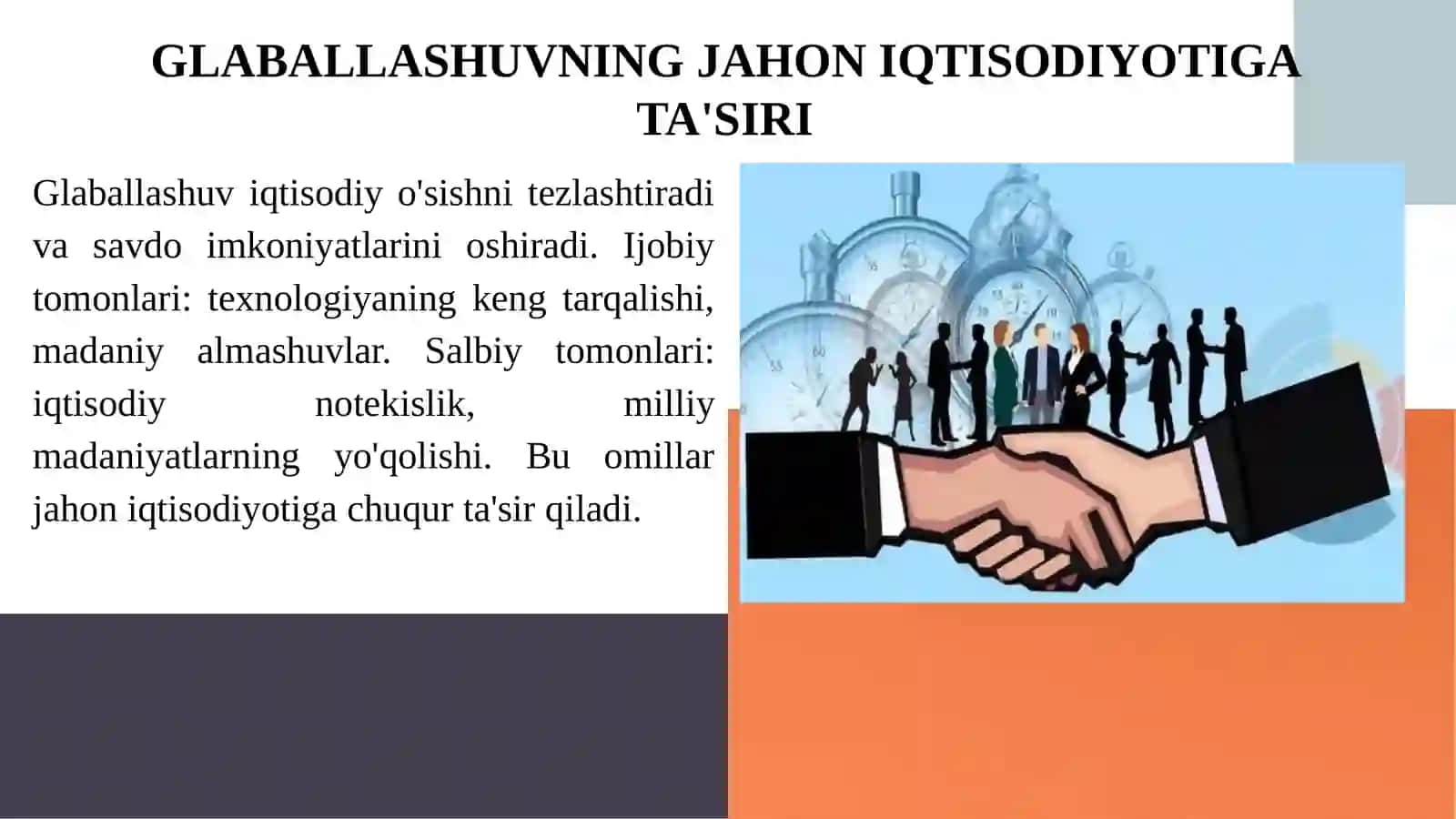 Jahon iqtisodiyotining glaballashuv muammolari va ularning guruhlanishi 3