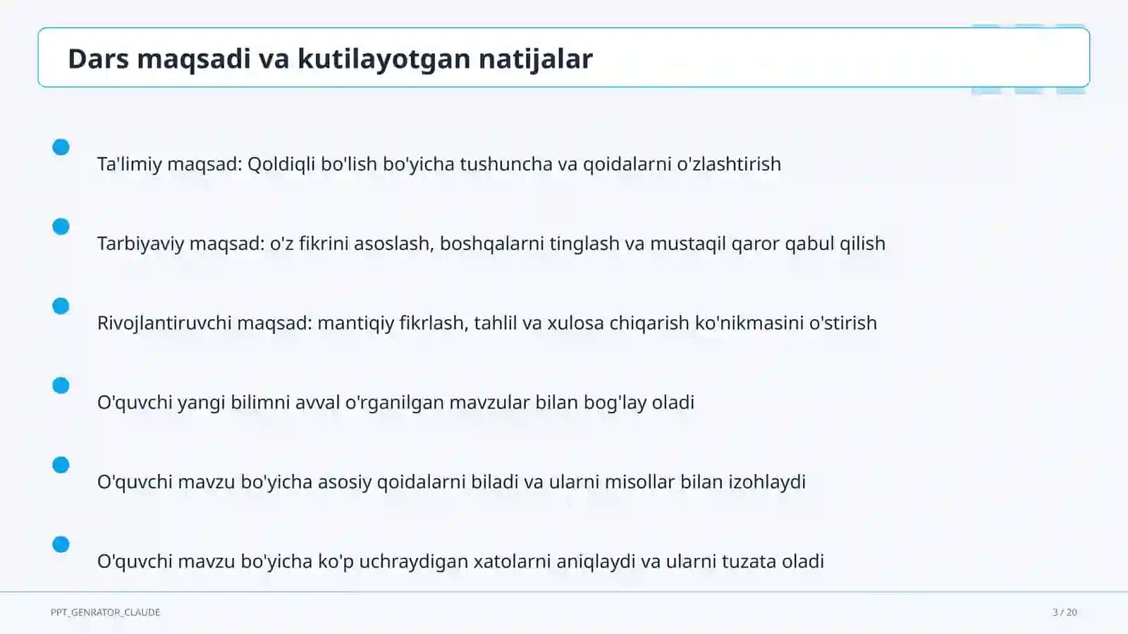 Qoldiqli bo'lish (3-sinf) 3