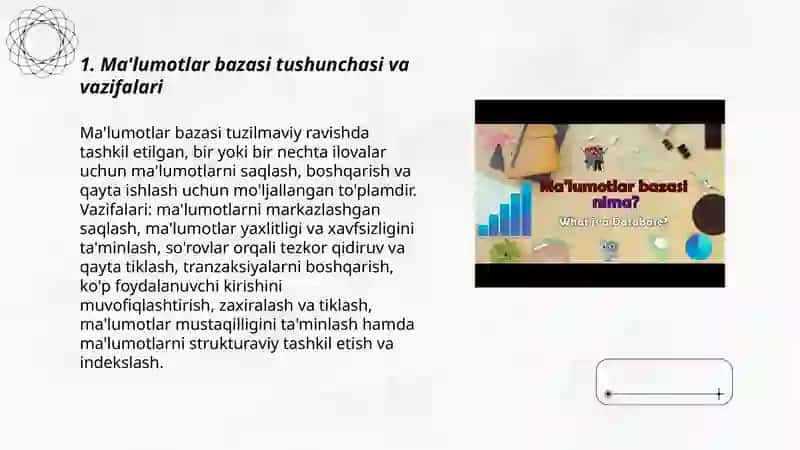 Ma'lumotlar bazasi tushunchasi va vazifalari 3