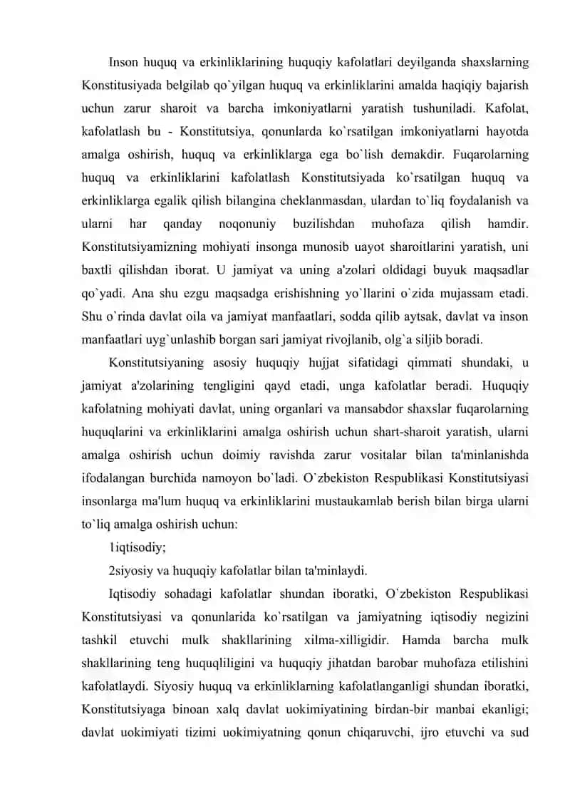 Inson huquq va erkinliliklarining ta’minlanishi 3