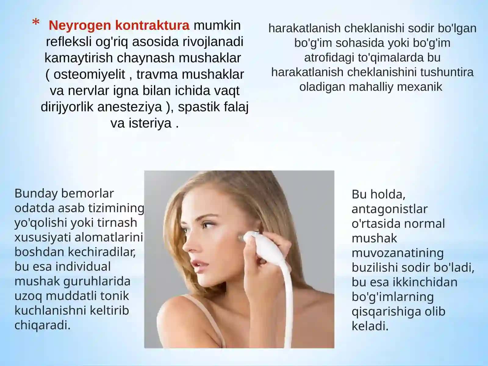 Pastki jag‘ kontrakturasi Klinikasi va qiyosiy tashxislash. Xirurgik davolash prinsiplari 3