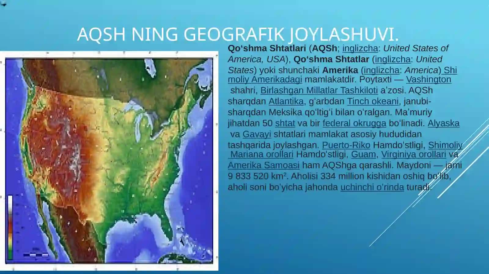 Geografgiya fanidan loyiha ishi - AQSH davlati 3