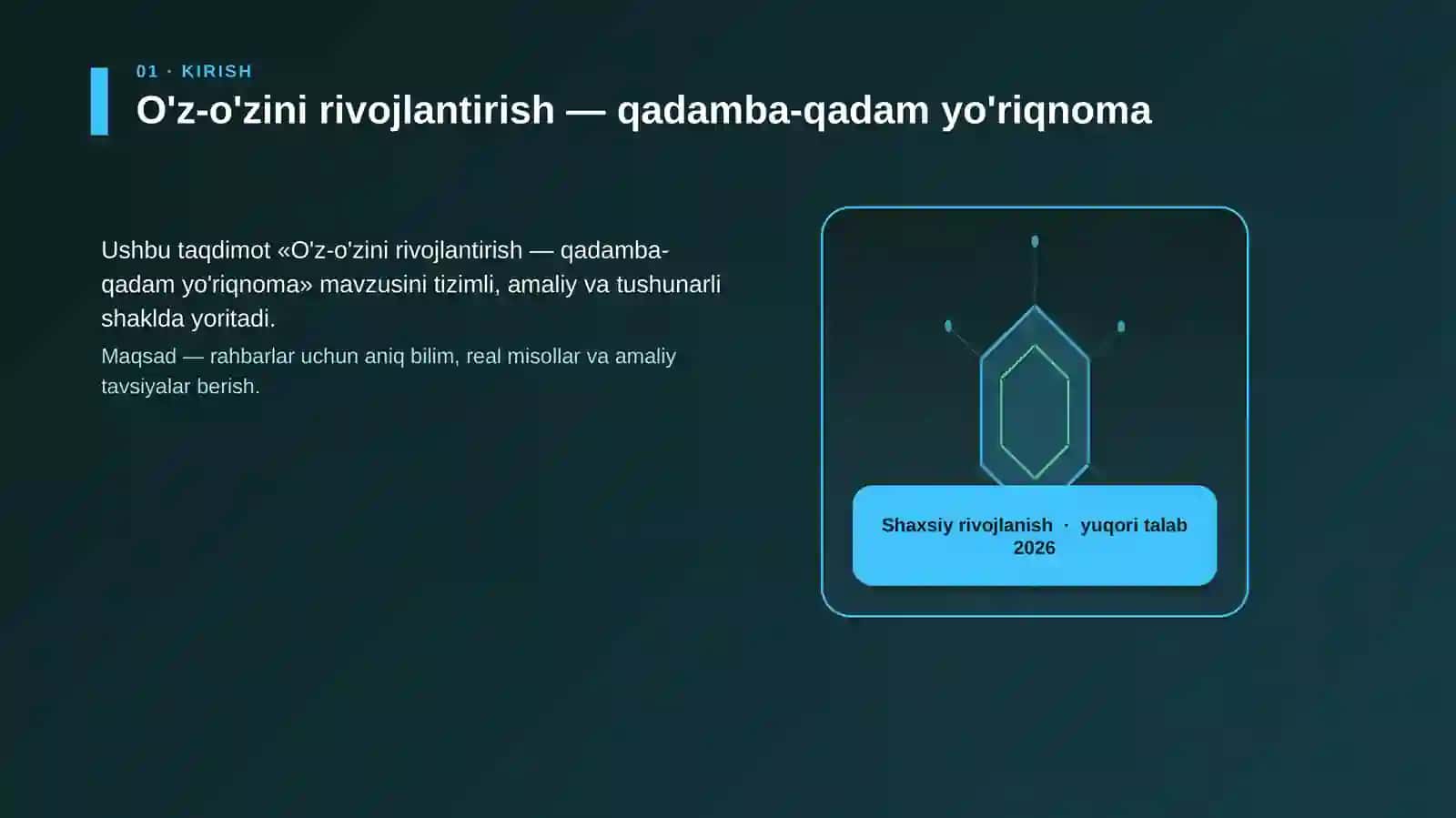 O'z-o'zini rivojlantirish — qadamba-qadam yo'riqnoma 3