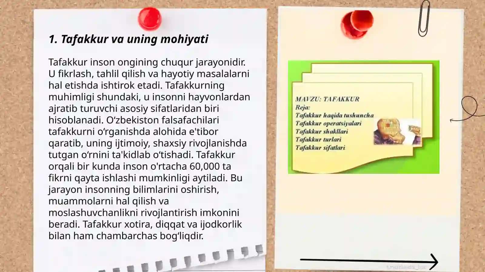 Tafakkur turlari, shakllari va operatsiyalari 3