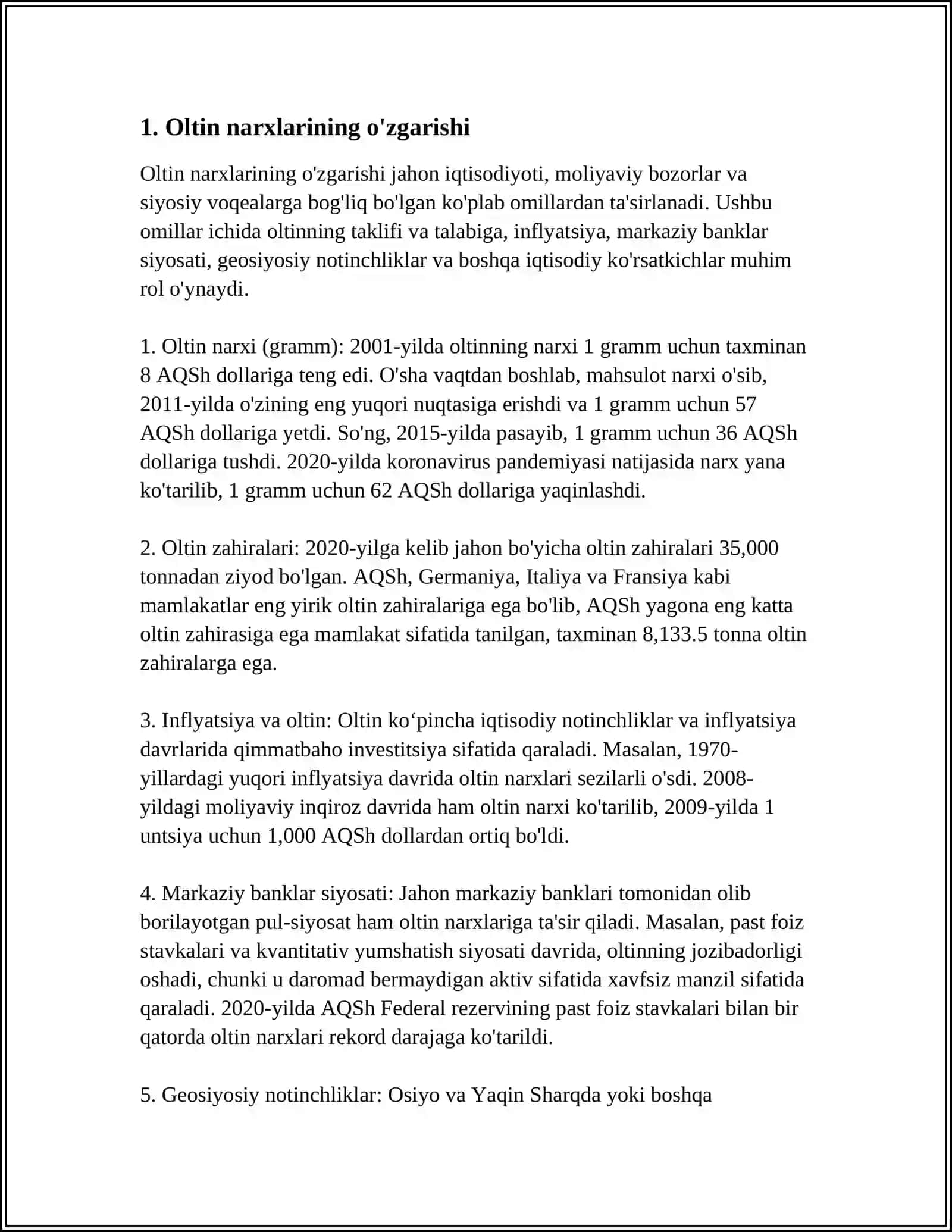 QIMMATBAHO METALLARGA INVESTITSIYA KIRITISH 3