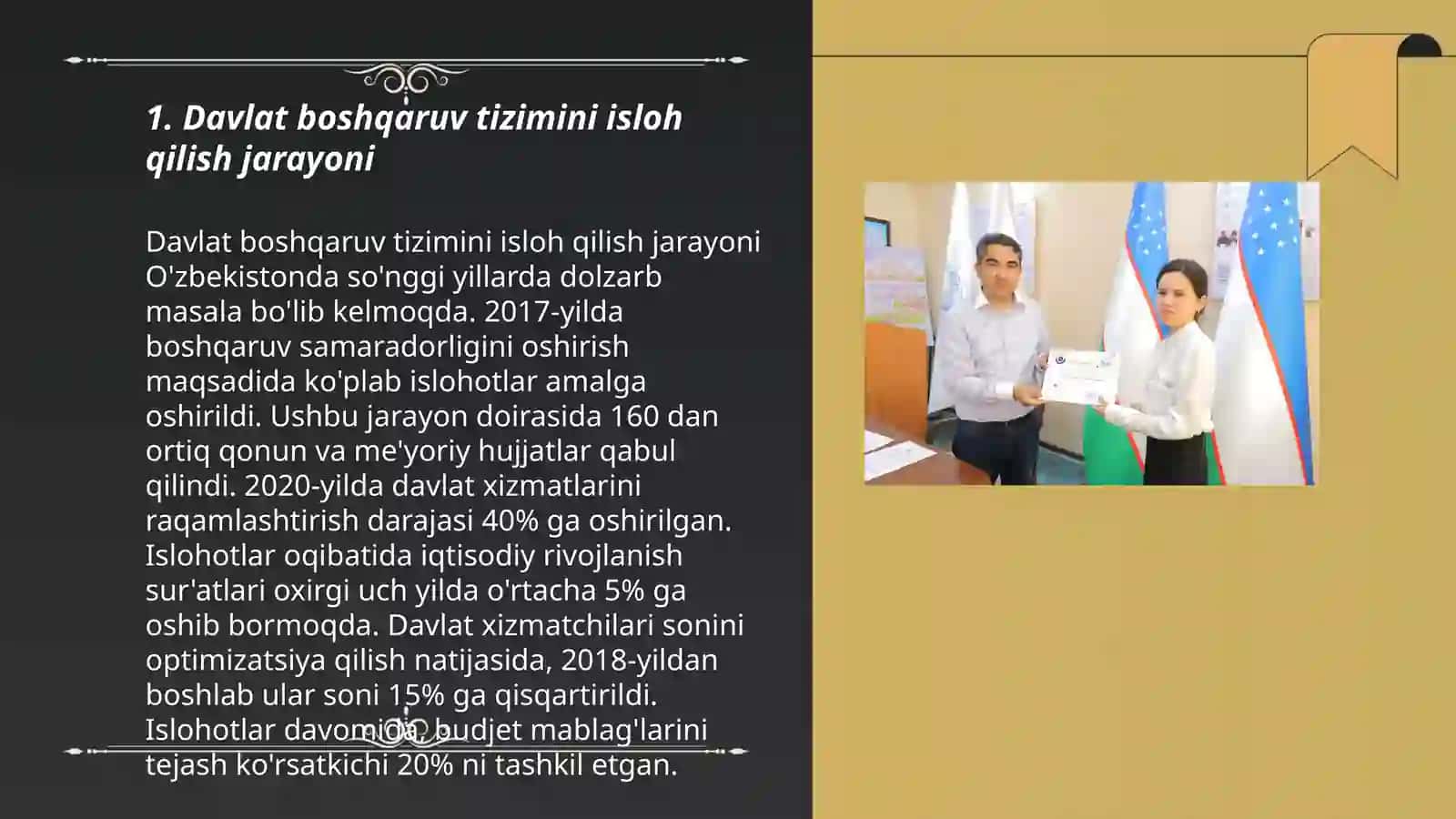 Mustaqillik yillarida davlat boshqaruvi tizimida amalga oshirilgan islohatlar 3