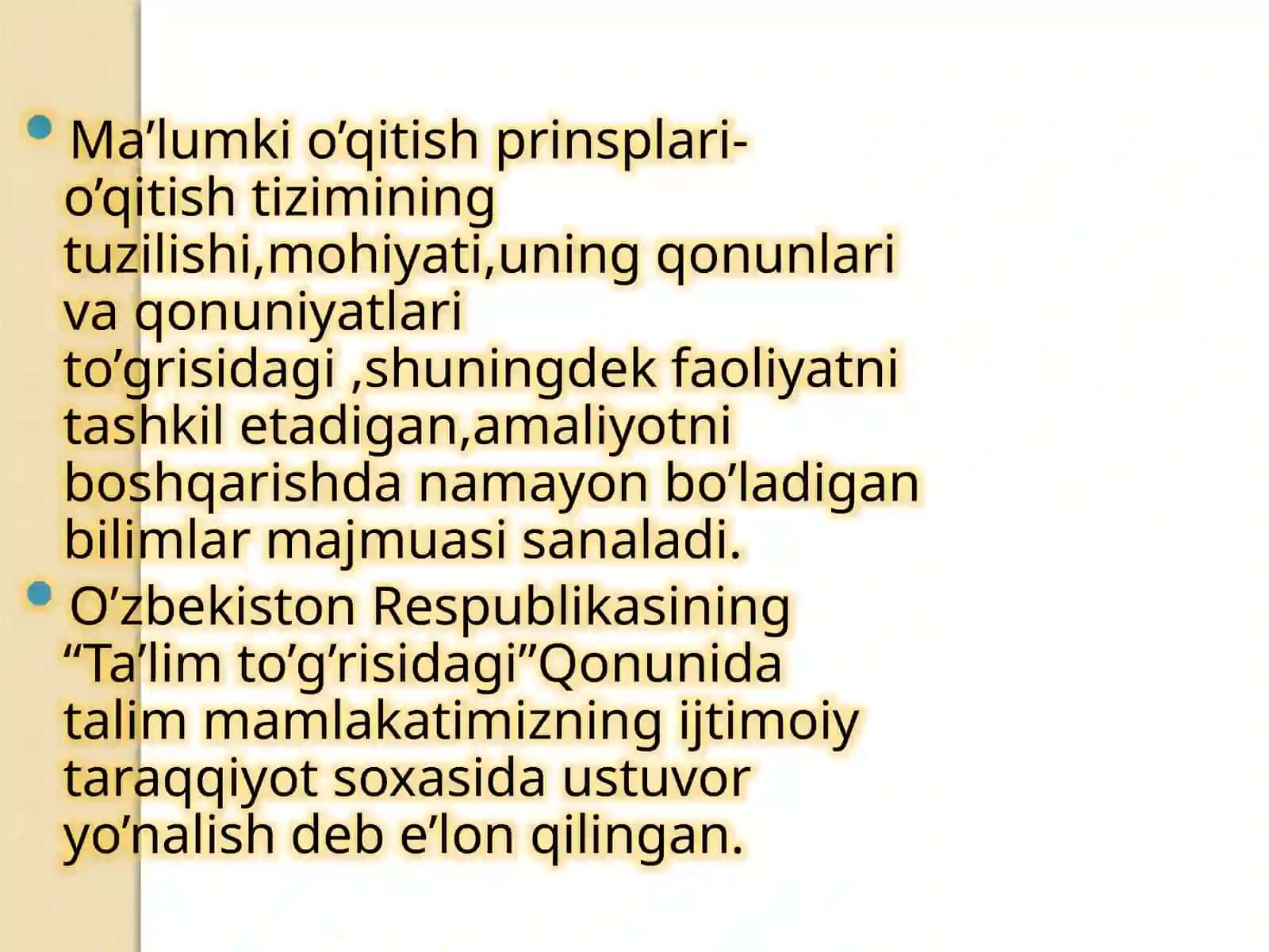 Ta’lim to’g’risida davlat qonunlari va ko’rsatmalarini o’rganish 3