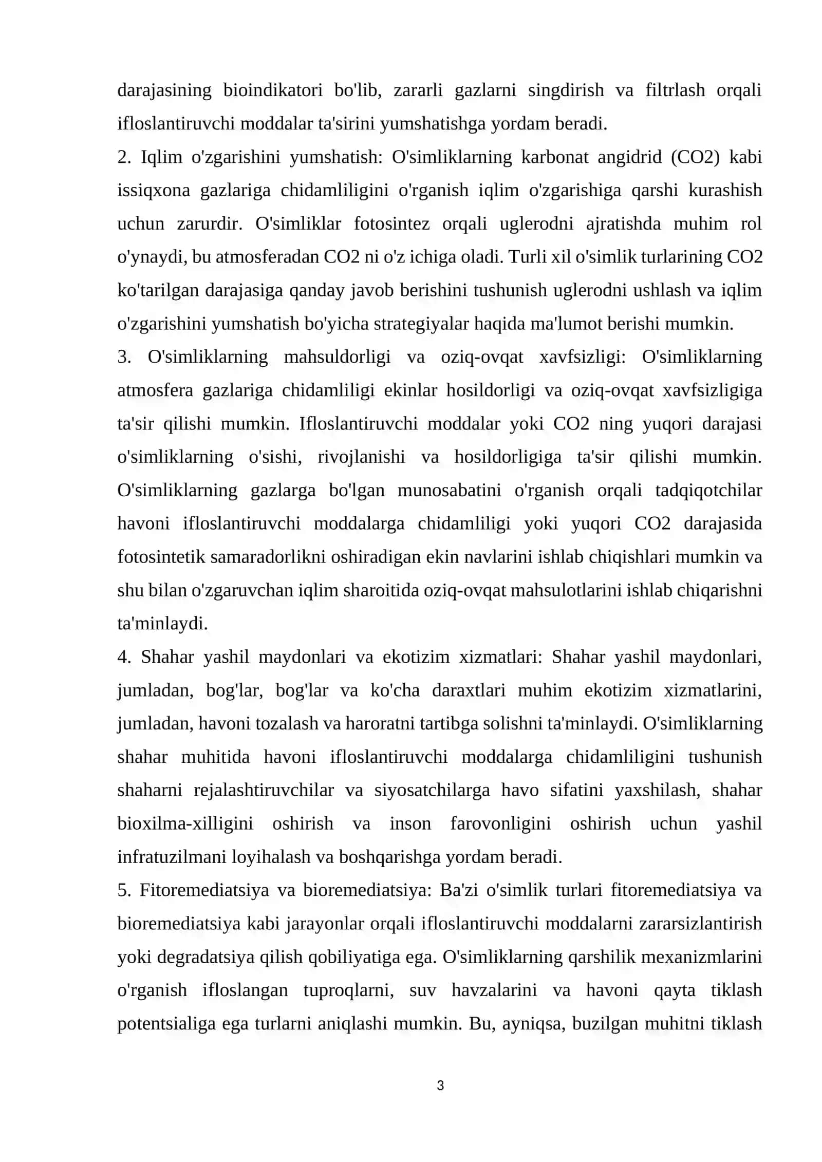 O’simliklarning gazlarga chidamliligi 3