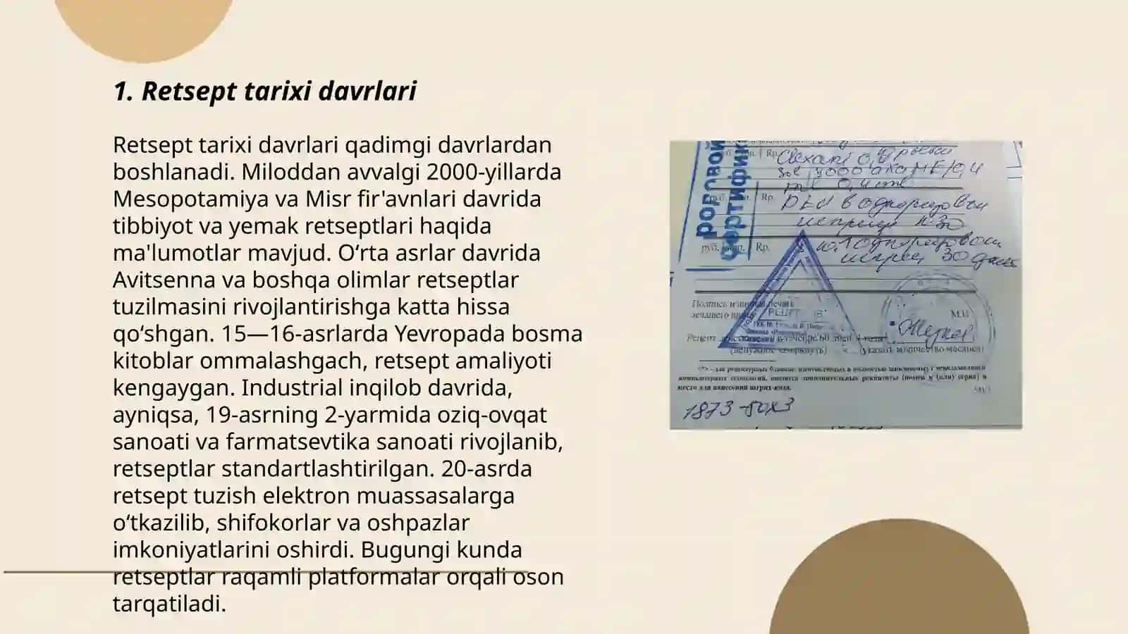 Retsept tarixi 3