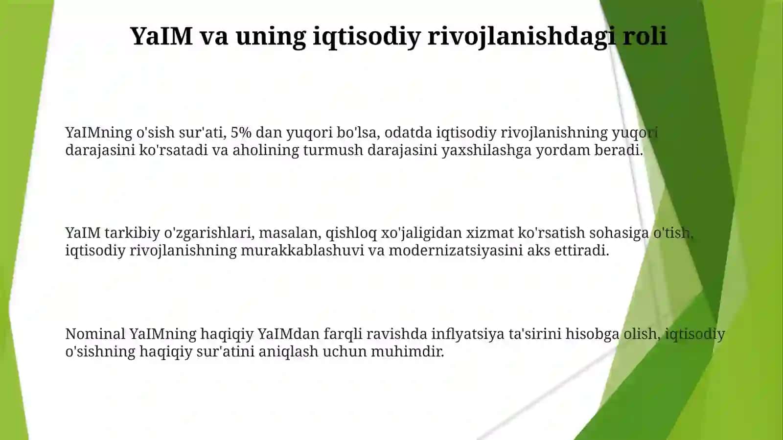 Iqtisodiy Rivojlanish 3