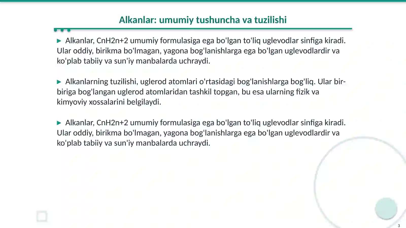 Alkanlarning tuzilishi izomeriyasi nomlanishi 3