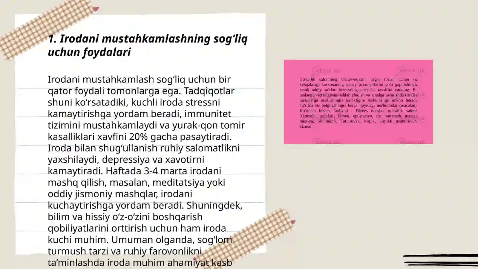 Irodaning sogʻliq uchun ahamiyati 3