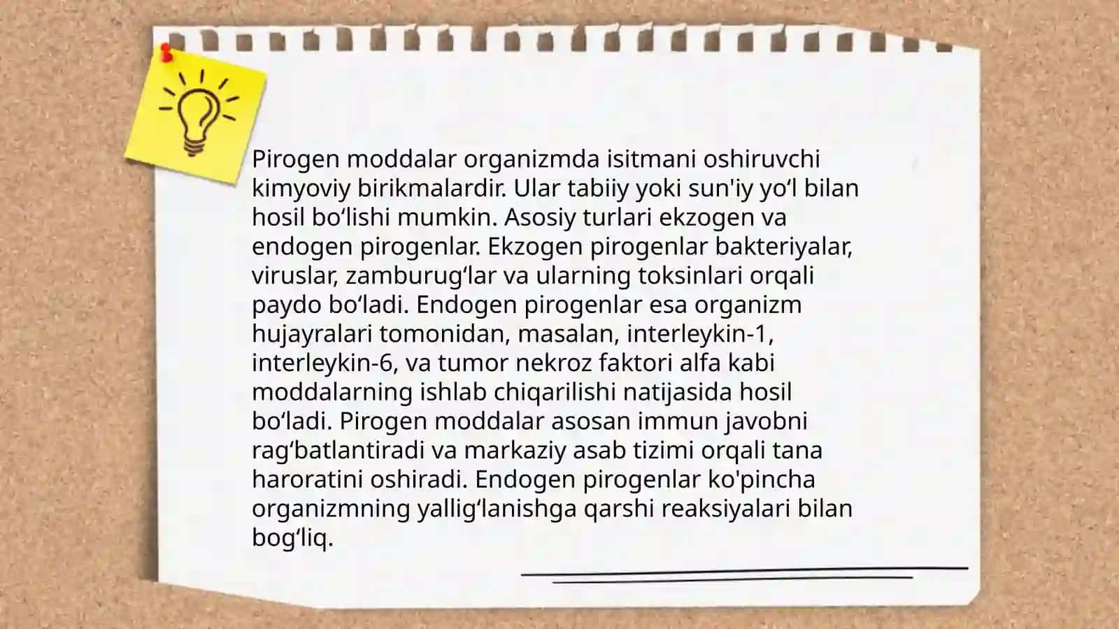 Pirogen moddalar termoregulyatsiya jarayonidagi ahamiyati 3