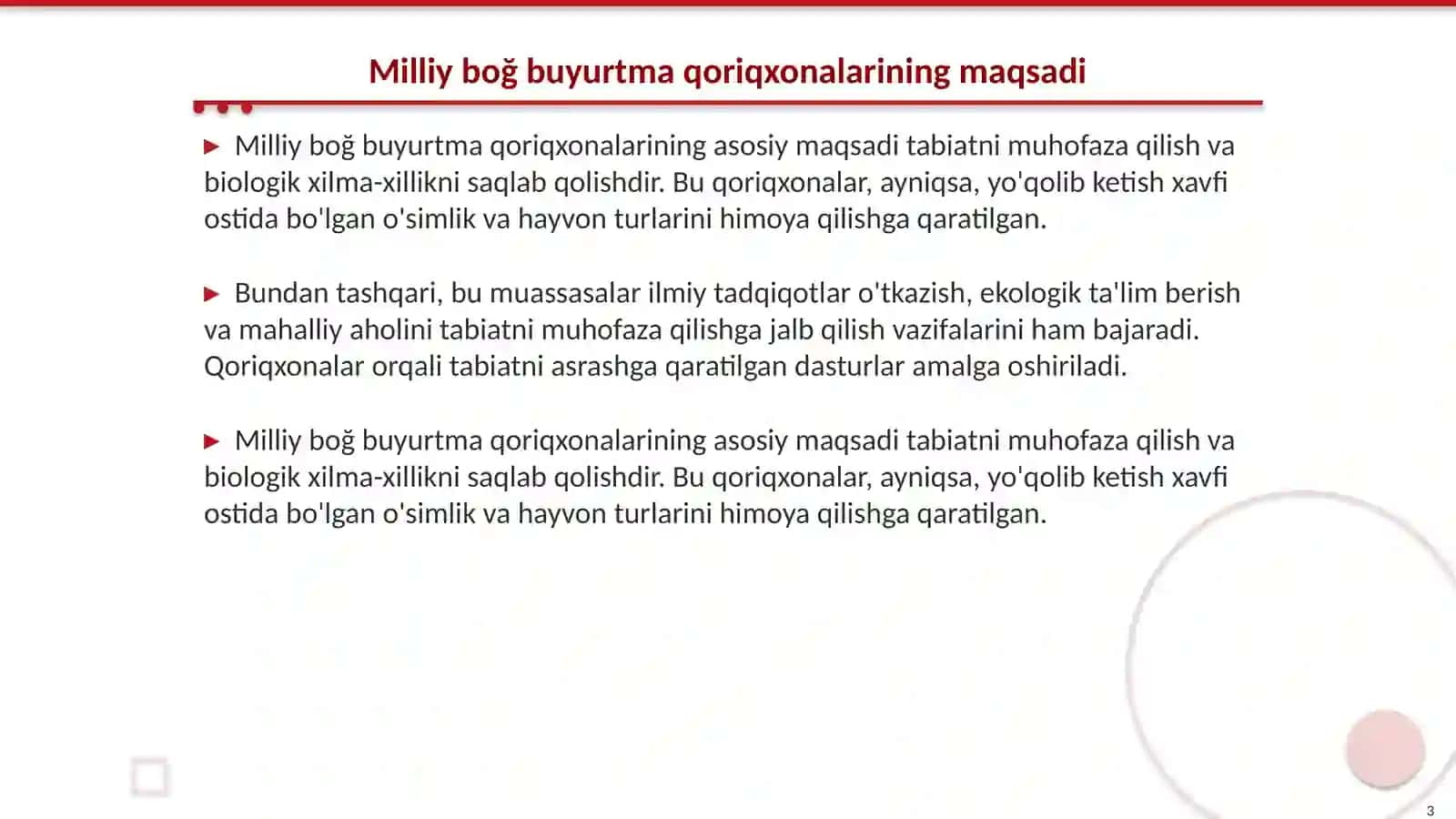 Milliy boğ buyurtma qoriqxonalar 3