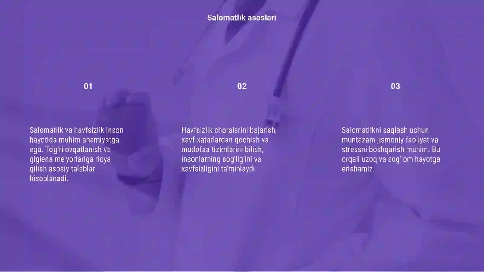 Salomatlik va havfsizlik 3