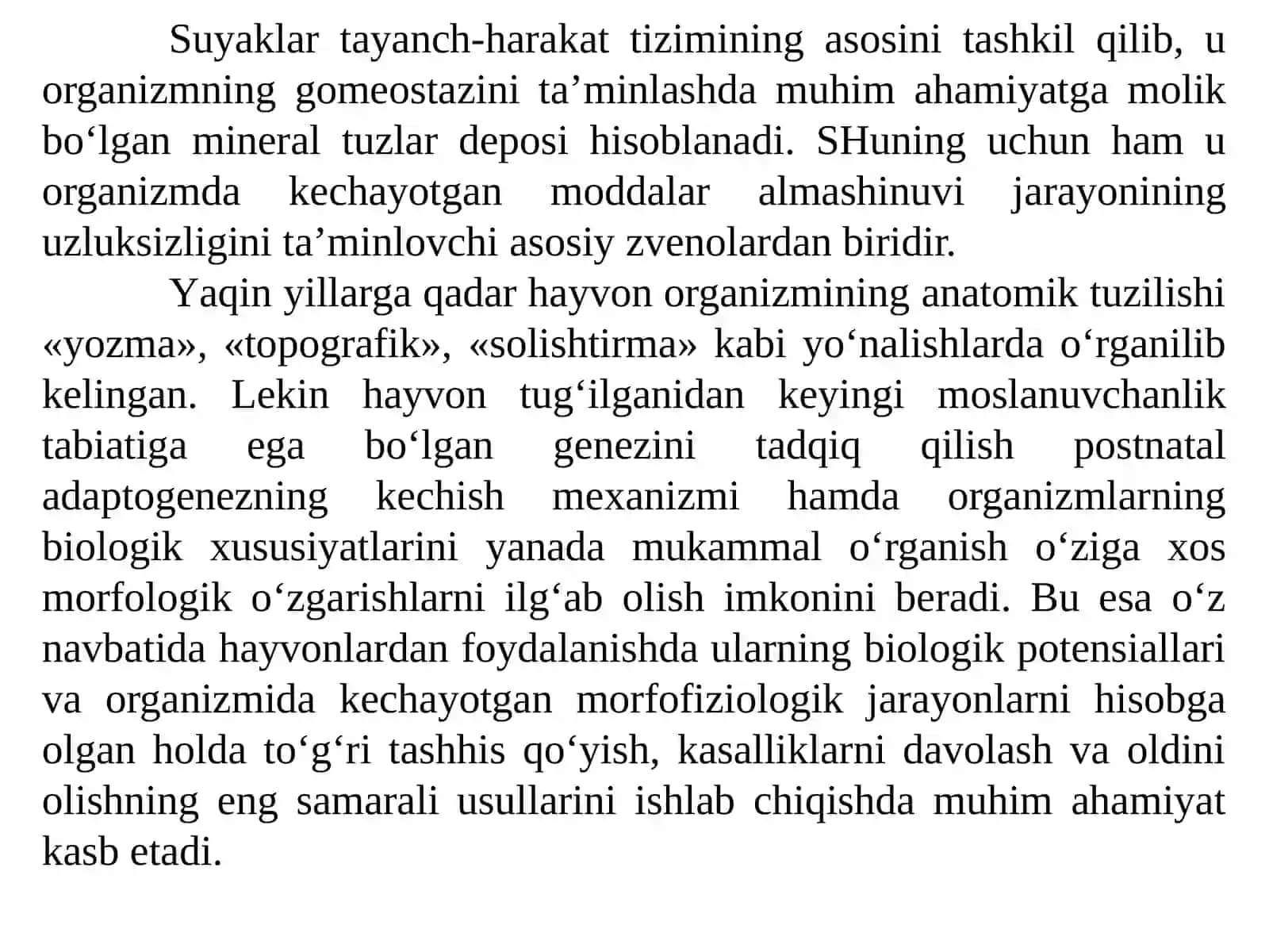 Turli yoshdagi qo‘ylar elka suyagining makro-mikroanatomik tuzilishining o‘ziga xos jihatlari 3
