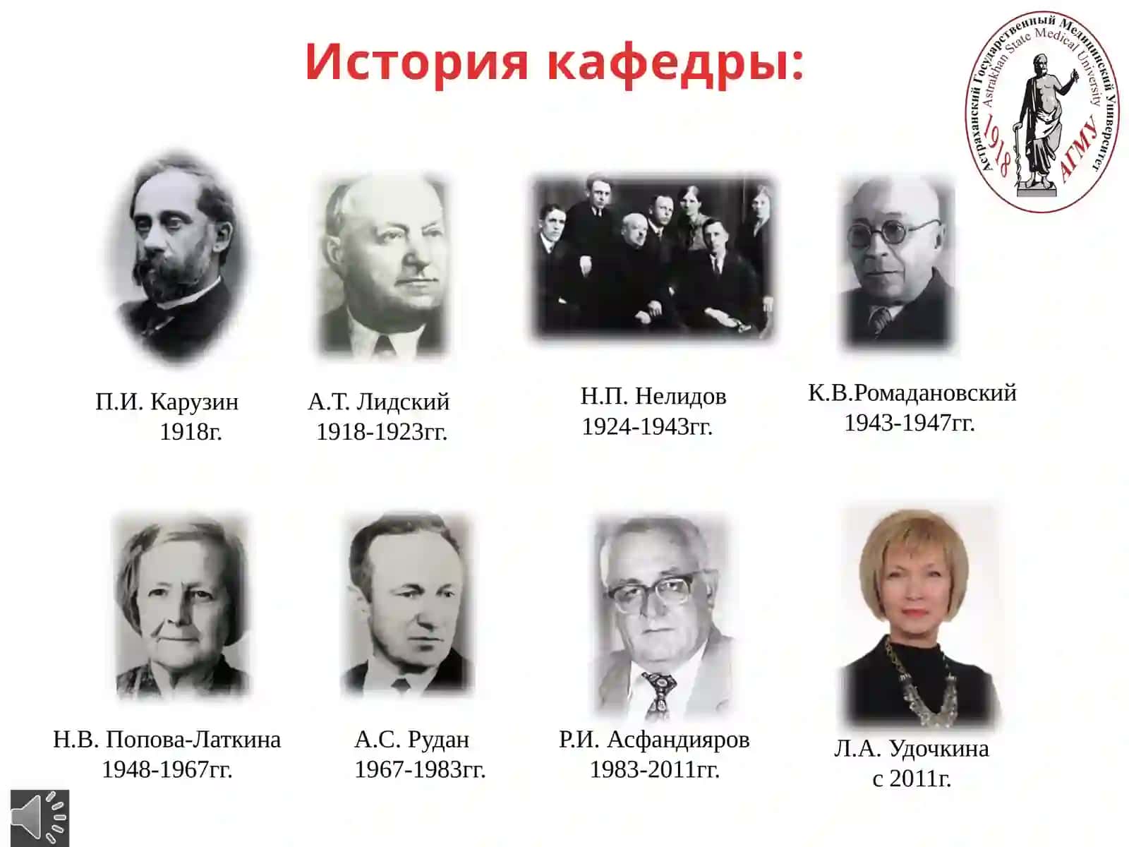 История кафедры 3