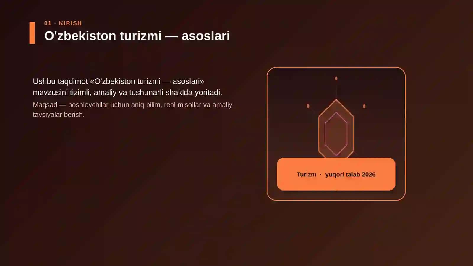 O'zbekiston turizmi — asoslari 3