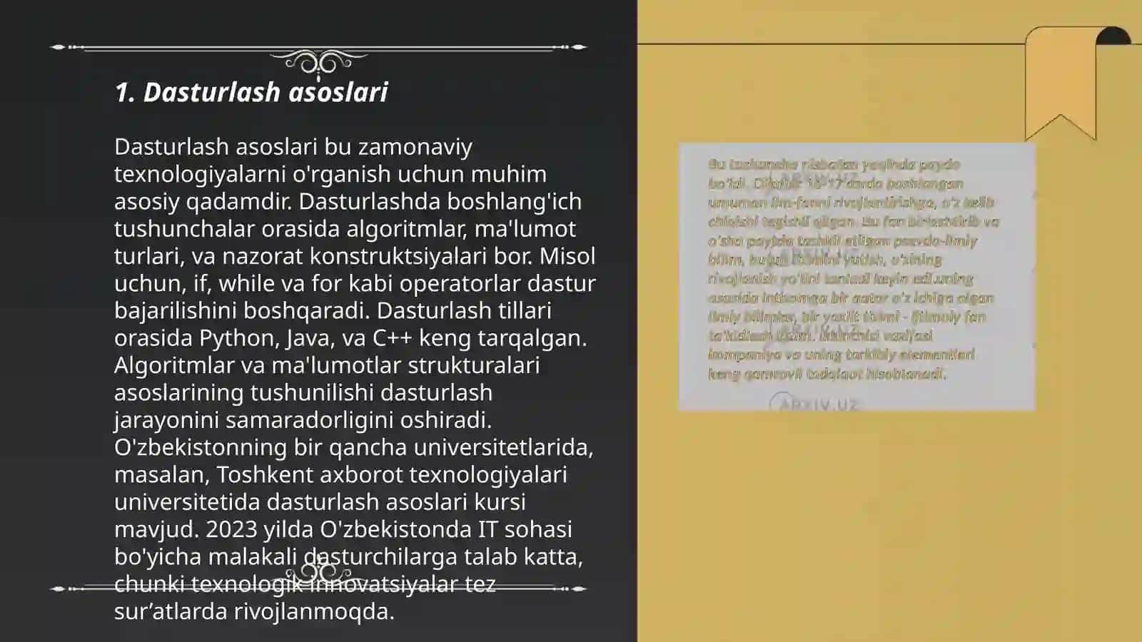 Dasturlash asoslari 3