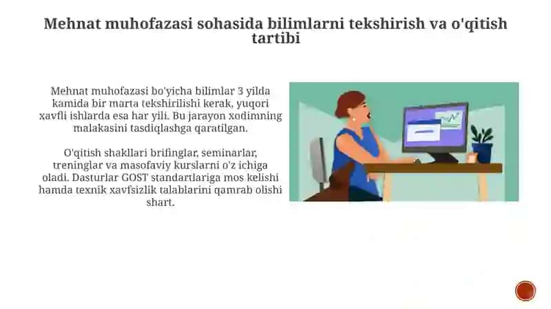 Mehnat muhofazasi sohasida bilimlarni tekshirish va o'qitish tartibi 3