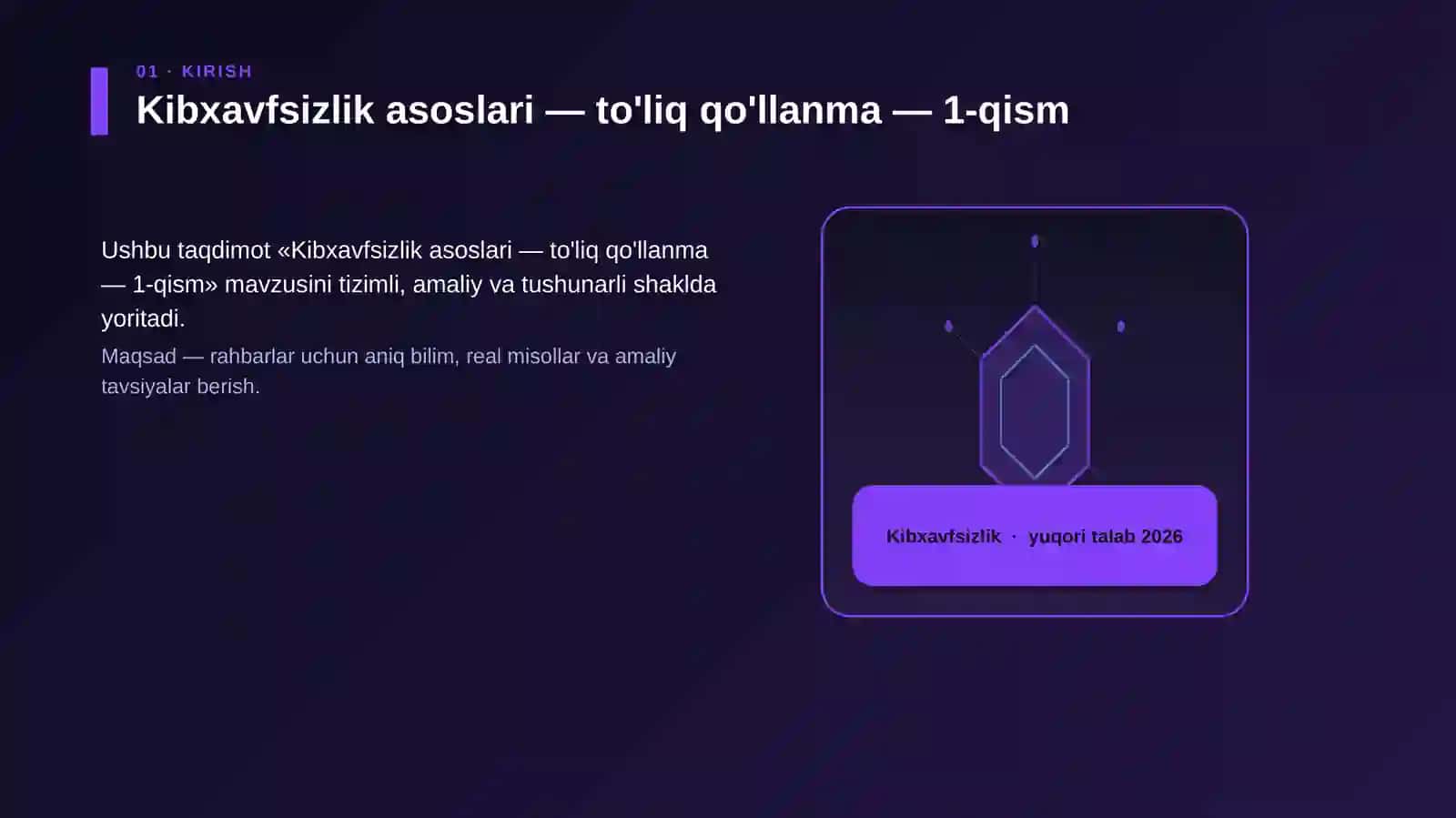 Kibxavfsizlik asoslari — to'liq qo'llanma — 1-qism 3