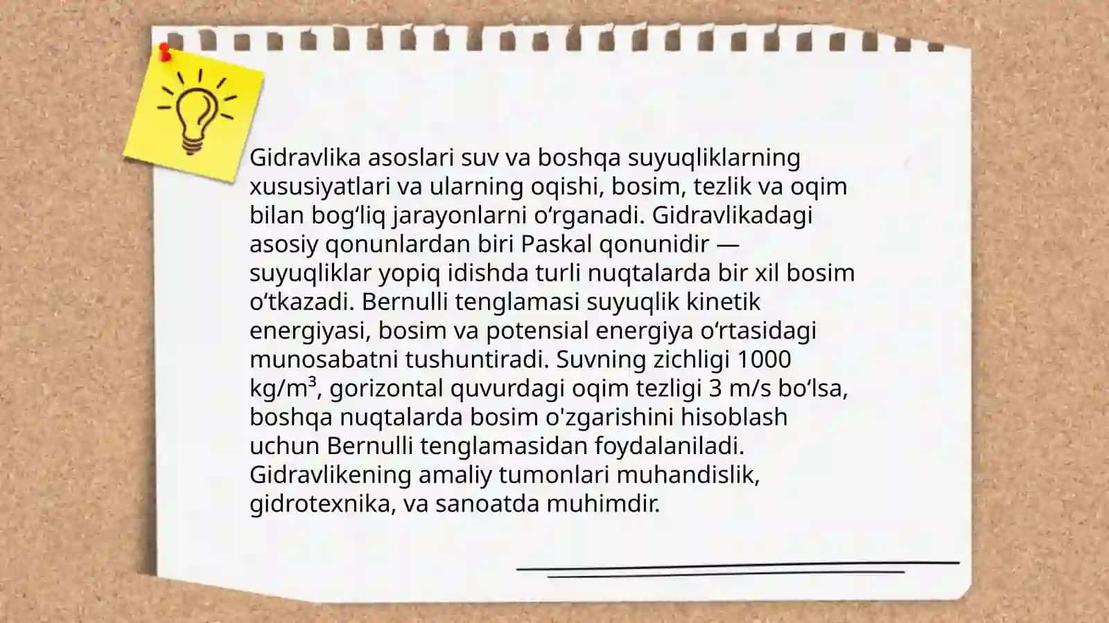 Gidravlik haqida dastlabki ma'lumotlarni õrganish 3