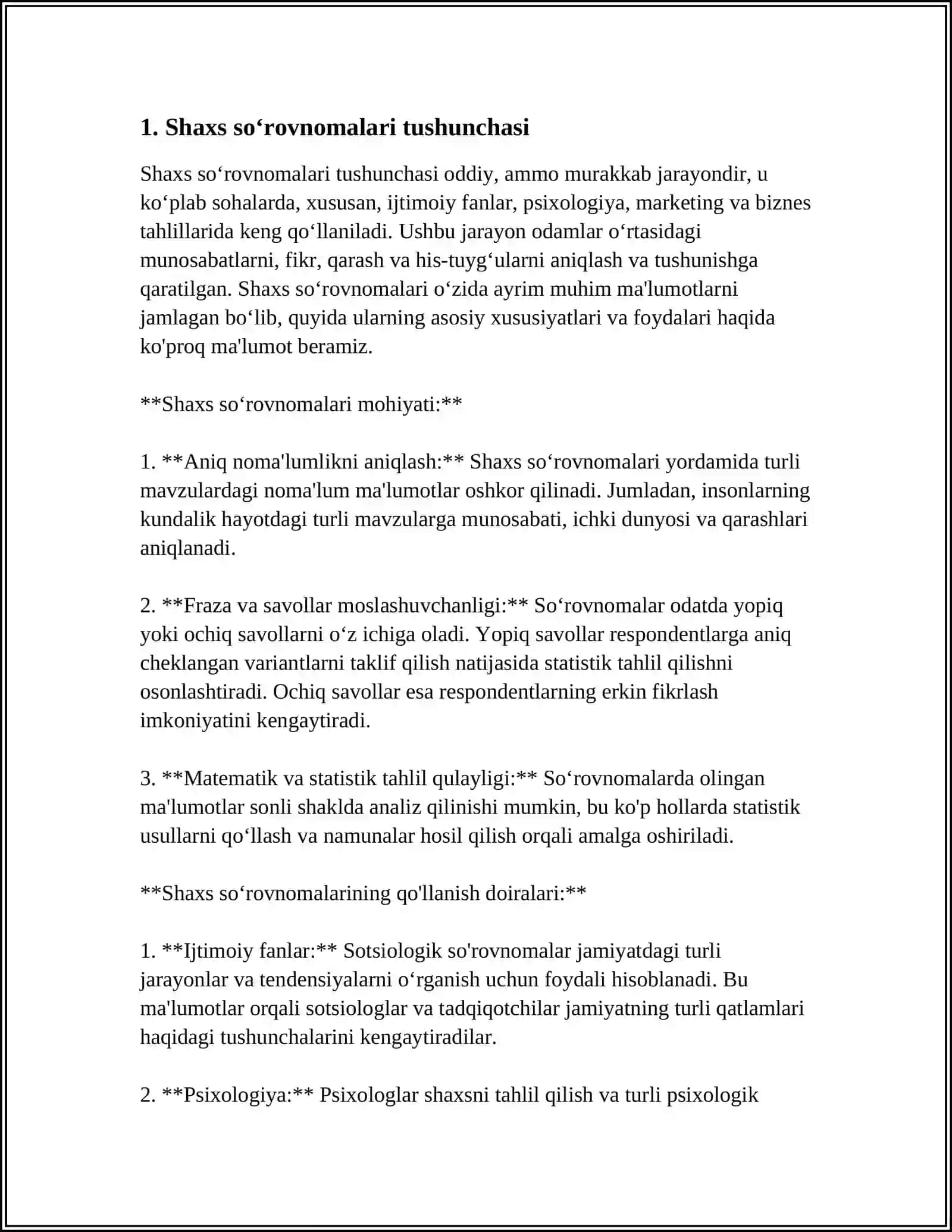 SHAXS SOʻROVNOMALARI VA ULARNING KENG TARQALGAN SHAKLLARI 3