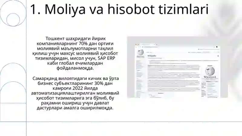 Moliya va hisobot tizimlari 3