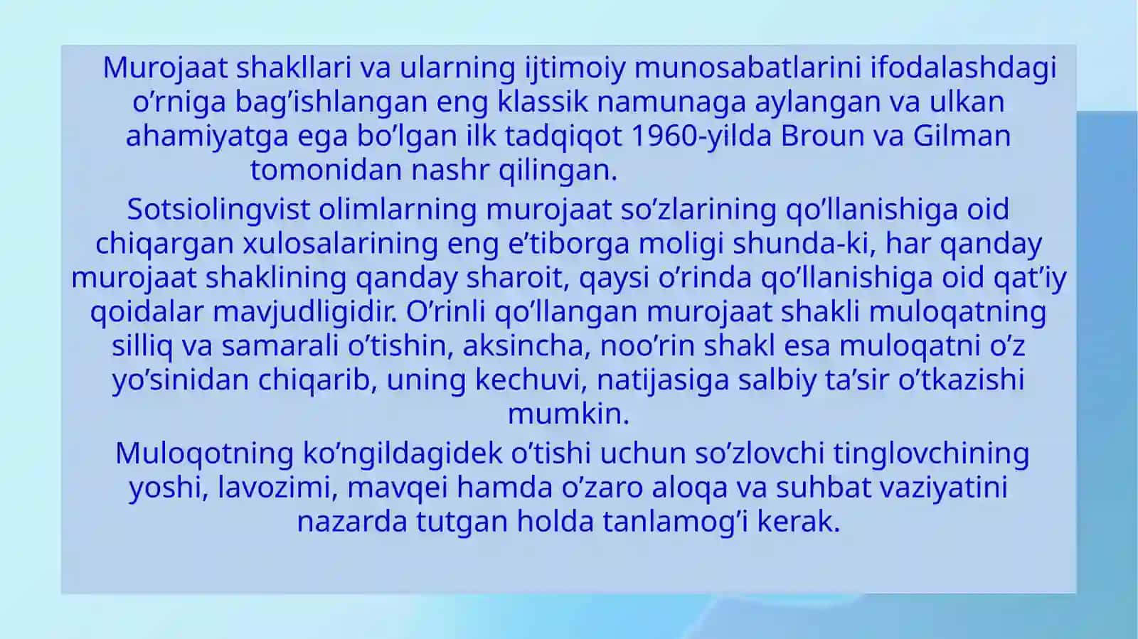 Murojaatning sotsiolingvistik jihatlari rasmiy nutq misolida 3