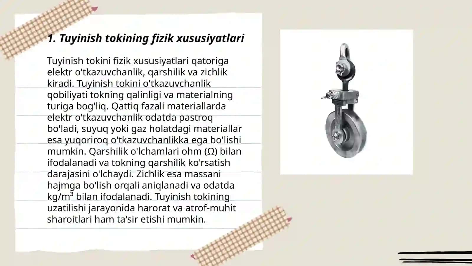 Tuyinish tokining temperaturaga boĝliqligi 3