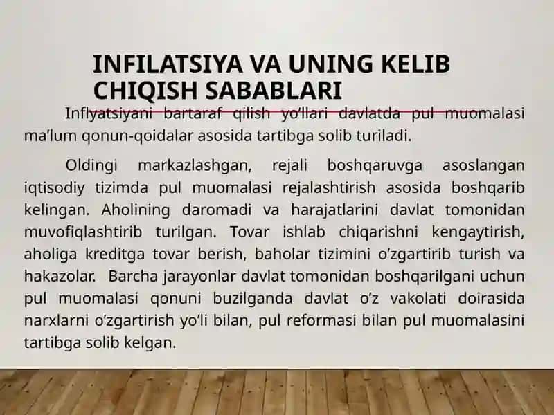 Inflyatsiya va antinflatsiyasi 3
