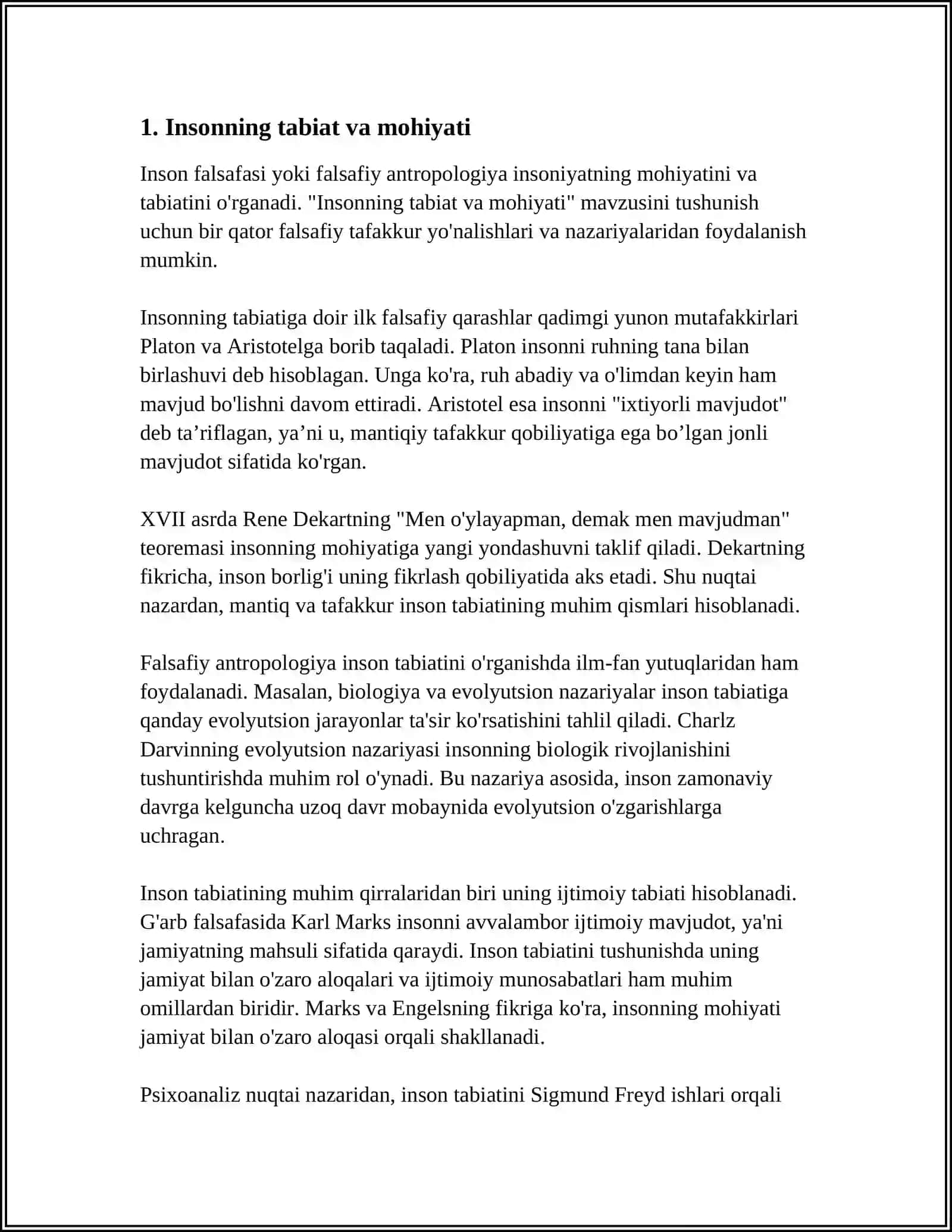INSON FALSAFASI (FALSAFIY ANTROPOLOGIYA) 3