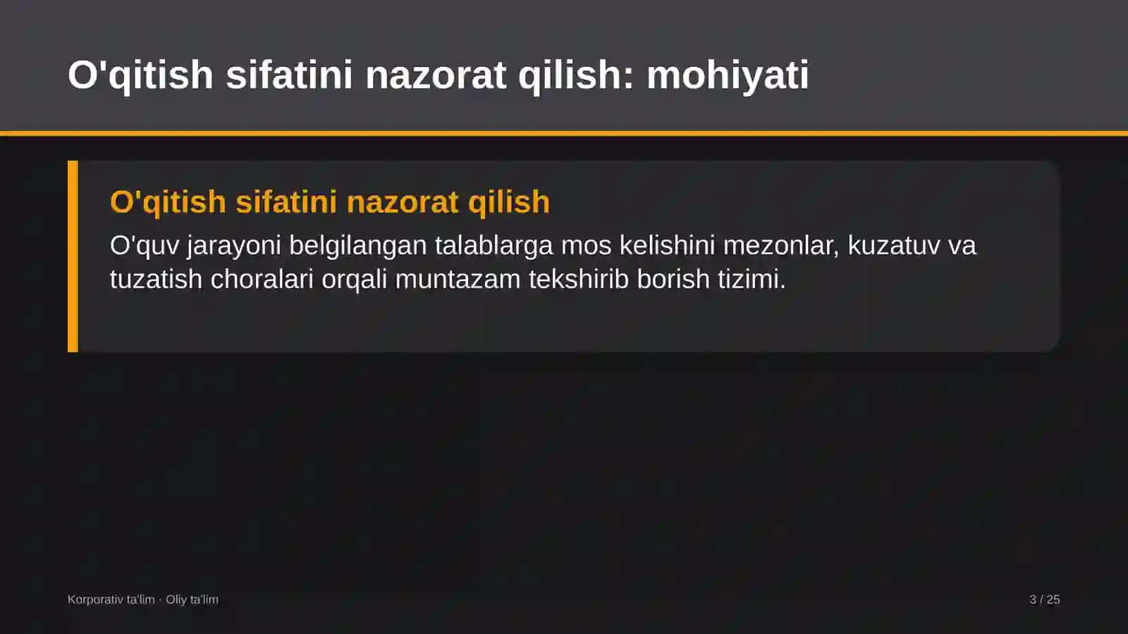 Zargarlik sanoatida o'qitish sifatini nazorat qilish 3