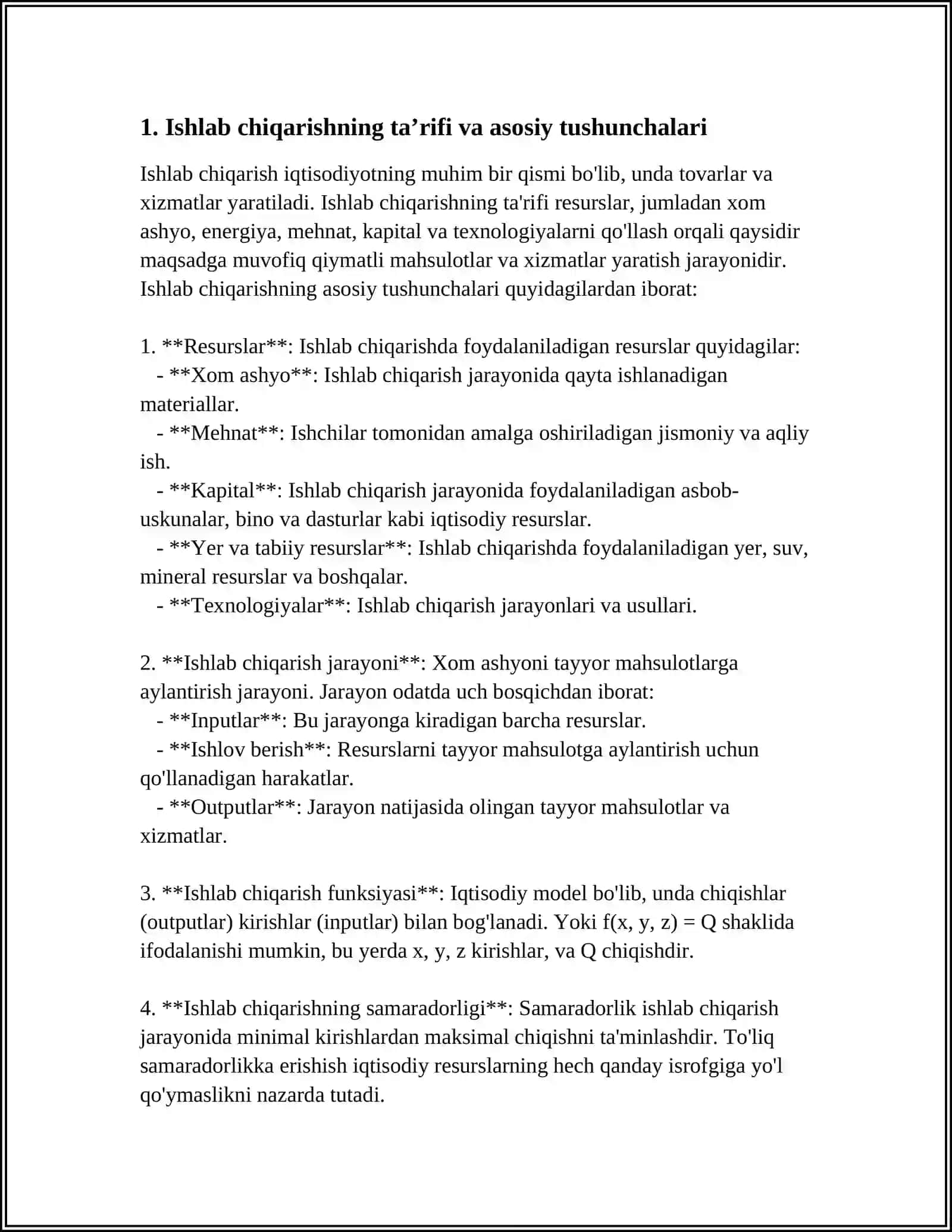 ISHLAB CHIQARISH VA UNING NATIJALARI 3
