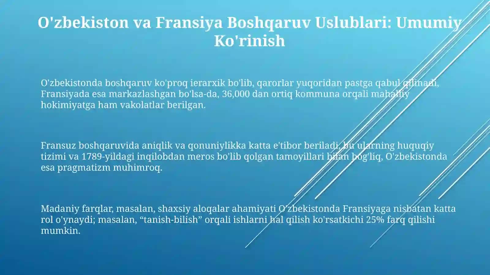 O'zbekiston va Fransiya boshqaruv uslublari 3